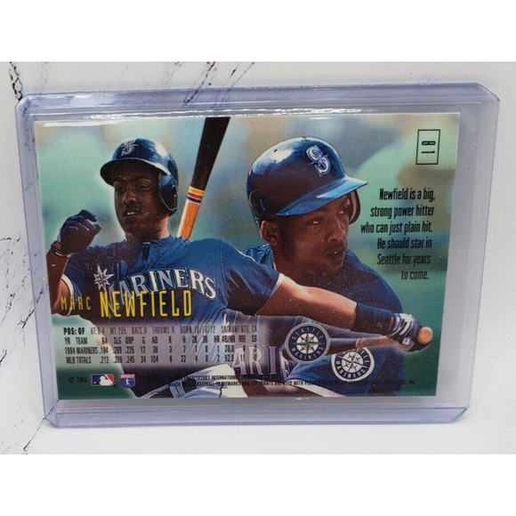 1995 Fleer Emotion #81 Marc Newfield Seattle Mariners - Picture 2 of 4
